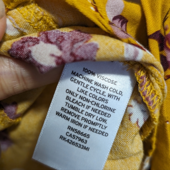 Abound Yellow/Mustard Long Sleeve Blouse - Picture 2 of 8